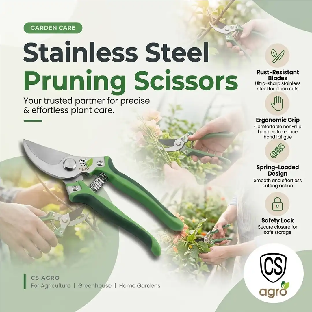 Garden Stainless Steel Pruning Scissors Secateurs Shears