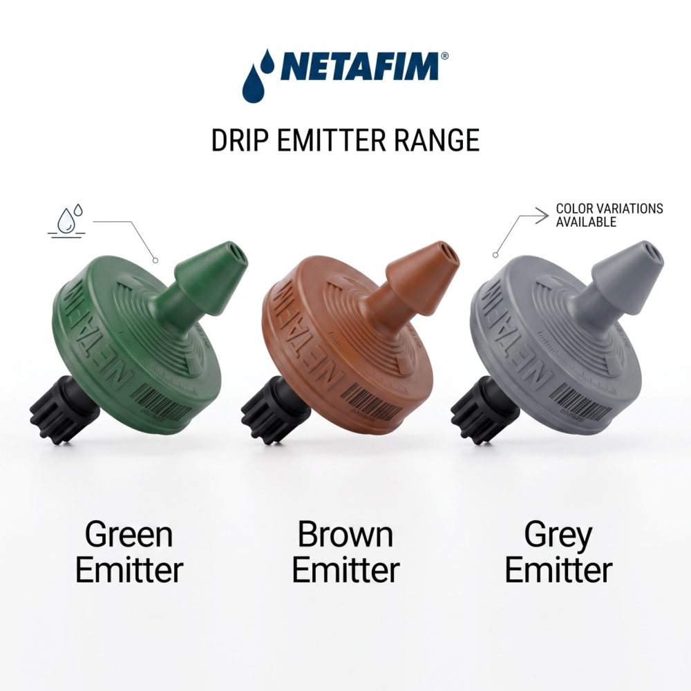 Netafim PC Drippers Micro Irrigation Woodpecker Pressure Compensating Junior Emitters with Nipple