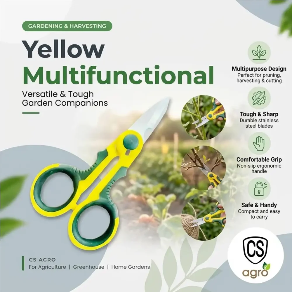 Yellow Multifunctional Scissors