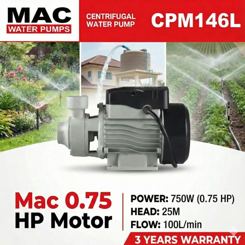 Mac Centrifugal 0.75 HP Water Pump Motor