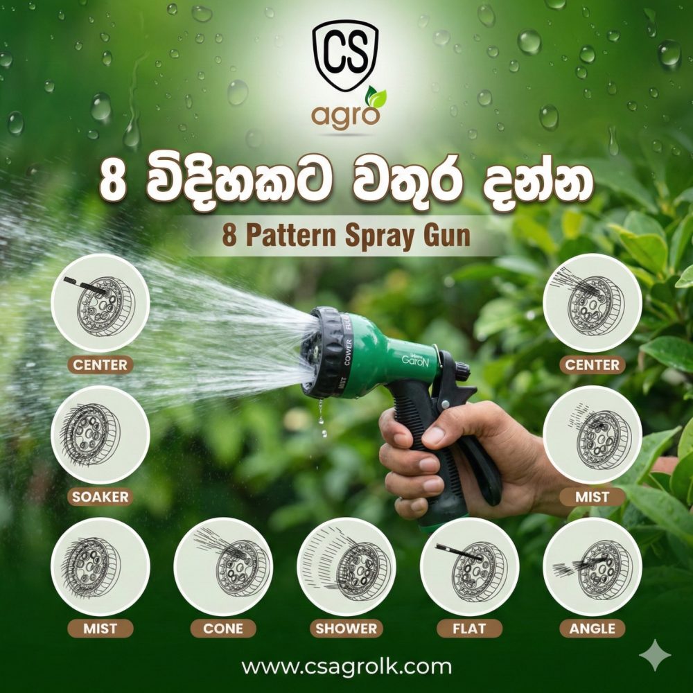 8 Pattern Hose Spray Gun Pressure Watering Nozzel