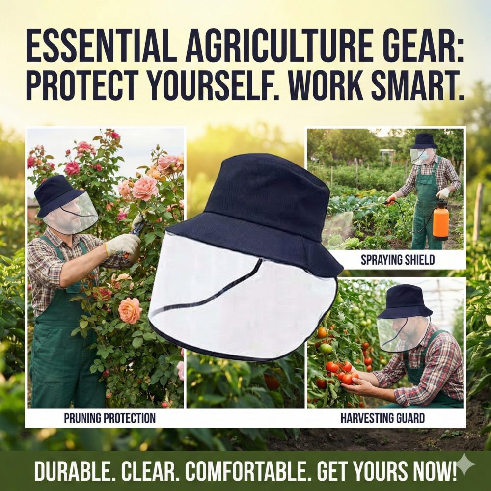 Protective Sun Cap Multifunctional Safety Agri Face Hat