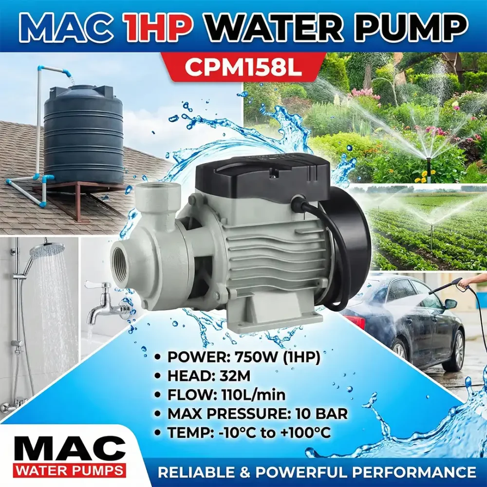 Mac Centrifugal 1 HP Water Pump