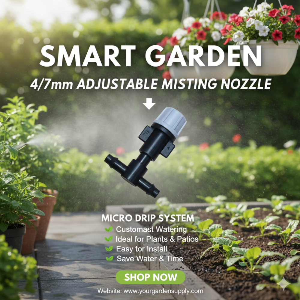 4/7mm Adjustable Misting Nozzle Micro Drip