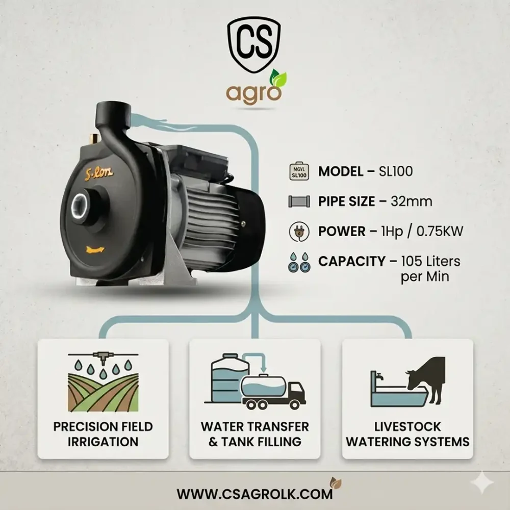 Slon Water Pump SL100 32mm 1Hp 0.75KW