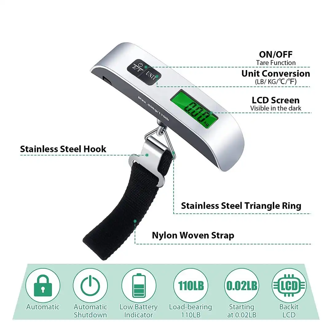 Digital Luggage Weighing Scales with Temperature Reading - Image 3