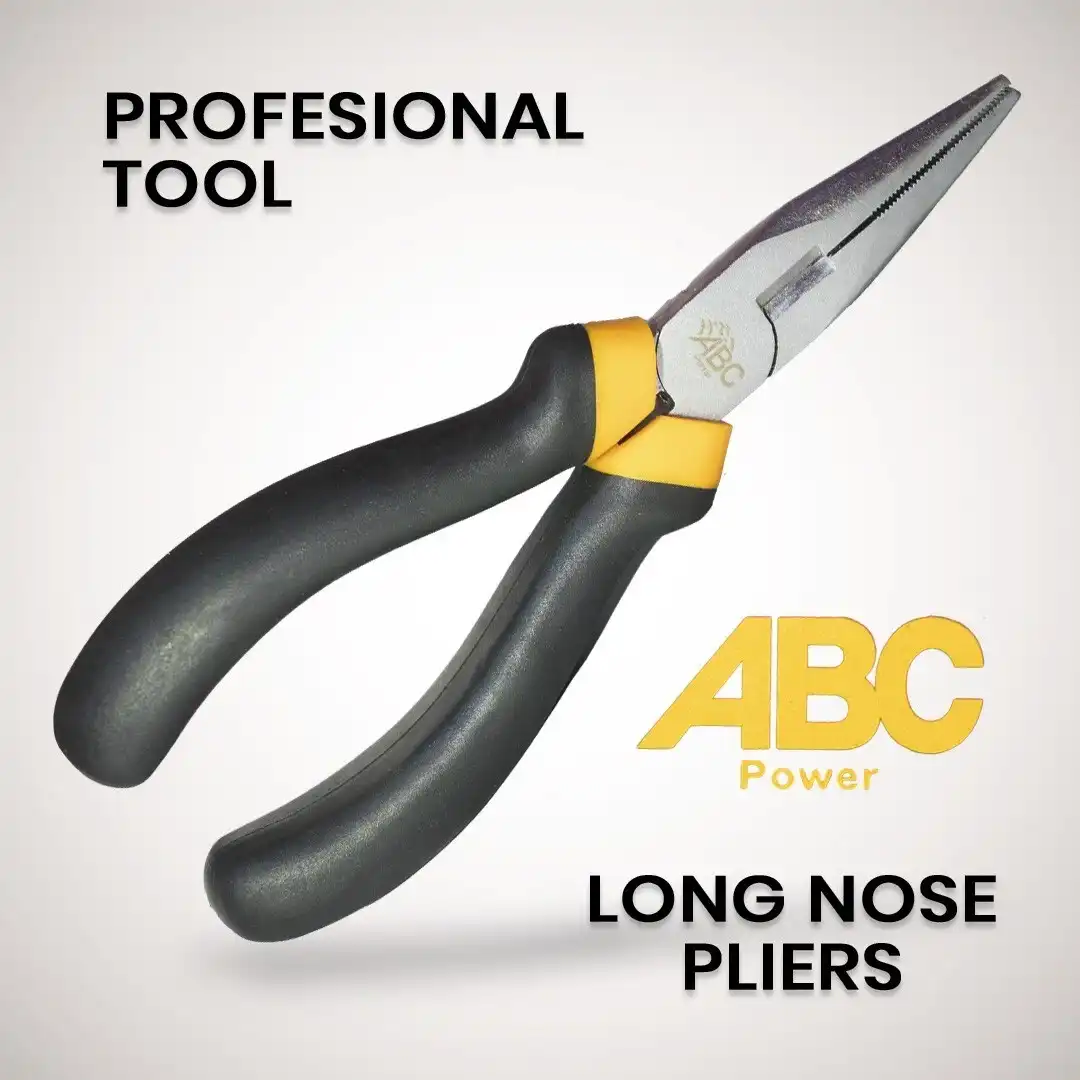 ABC Power 6" Inch Professional Long Nose Steel Cutting Pliers - Image 2