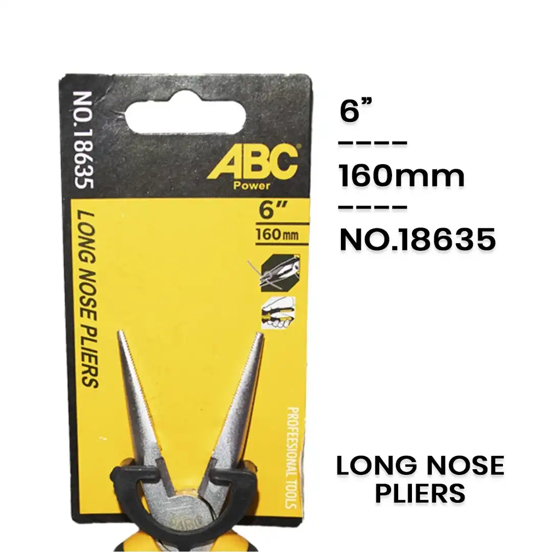 ABC Power 6" Inch Professional Long Nose Steel Cutting Pliers - Image 4