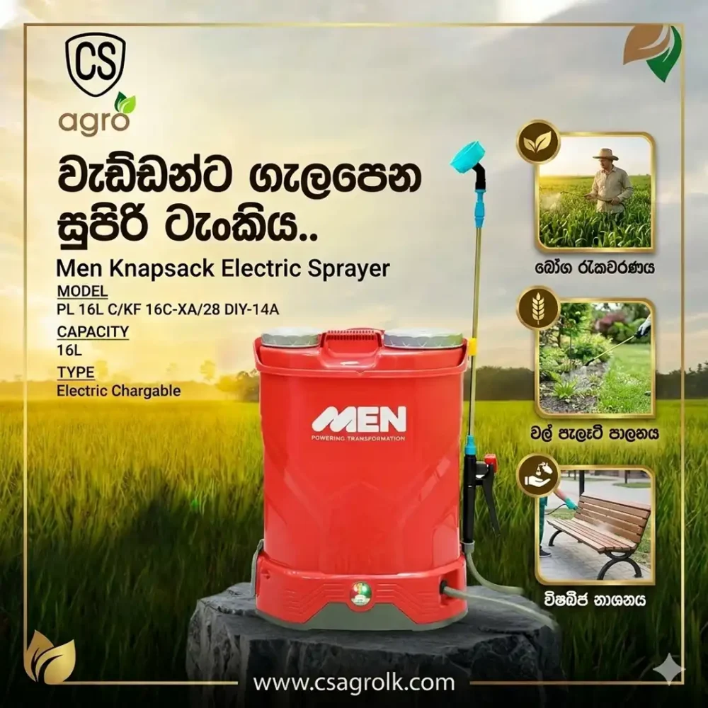 16L MEN Knapsack Electric Sprayer 12V 14A