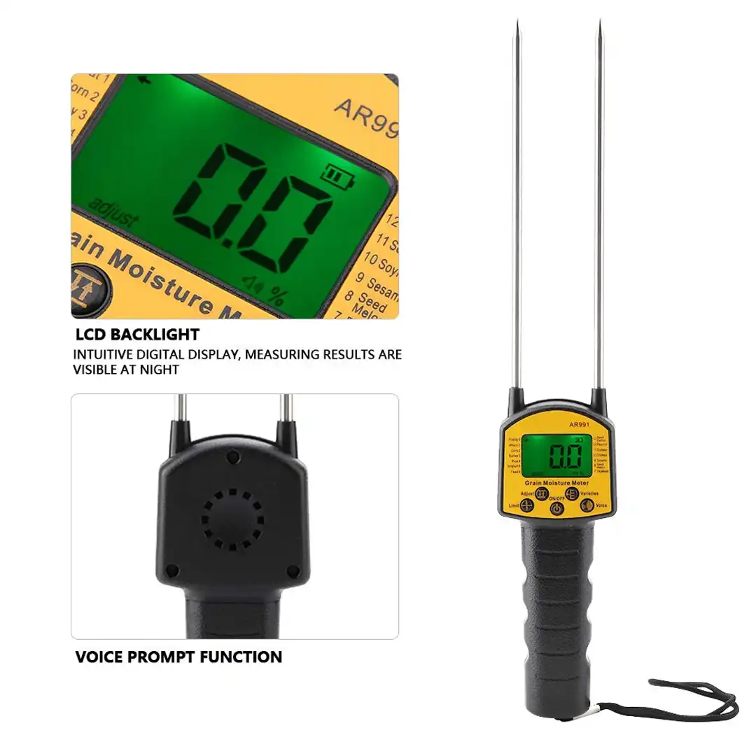 Smart Sensor Grain Moisture Meter With LCD Digital Meter - Image 5