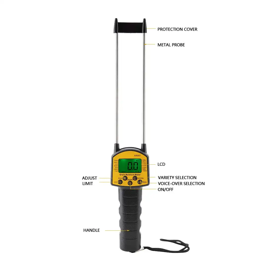 Smart Sensor Grain Moisture Meter With LCD Digital Meter - Image 4