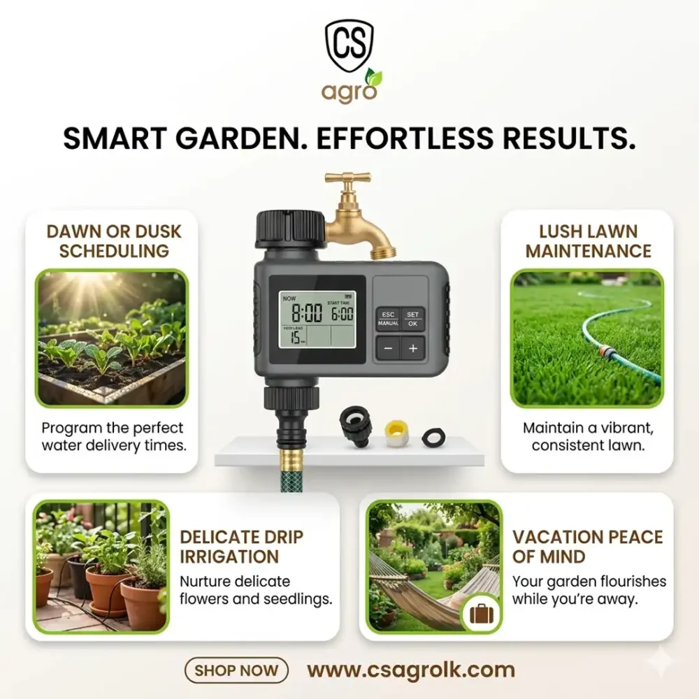 Smart Programmable Irrigation Timer With Rain Delay Watering System
