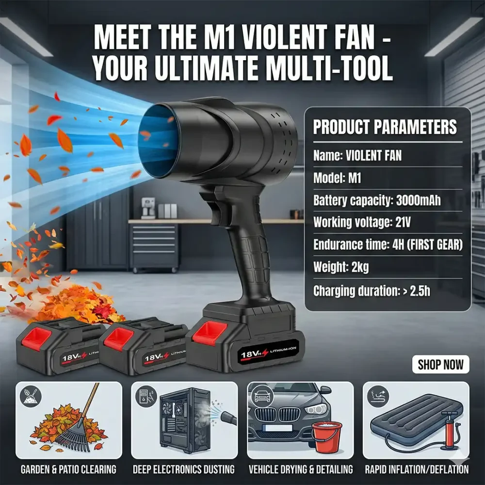 Rider Cordless Portable Handheld Blower 48V M1 Violent Fan