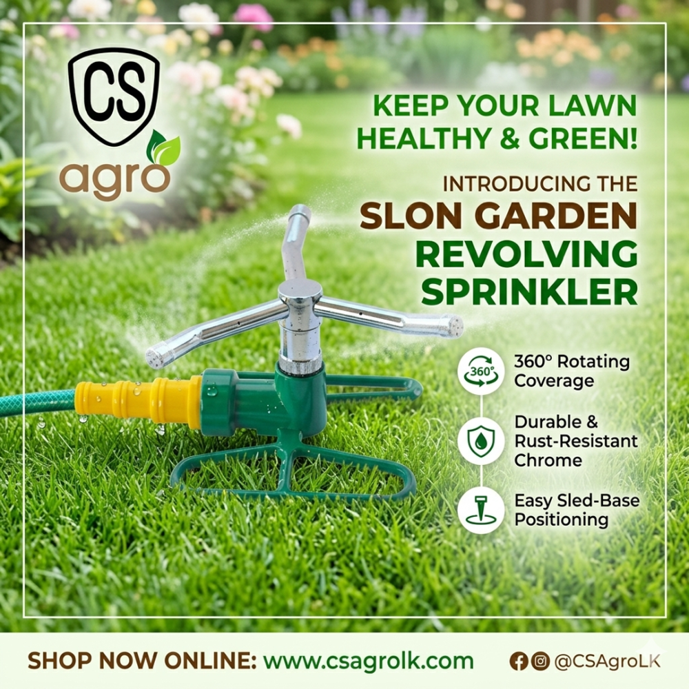 Slon Garden Revolving Sprinkler – 360° Rotating Lawn Irrigation