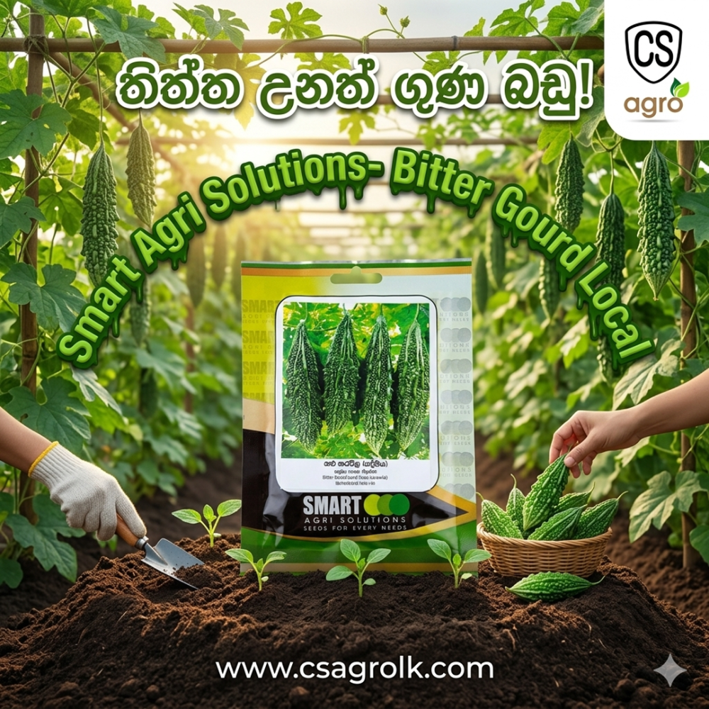 Smart Agri Solutions Local Bitter Gourd (Kalu Karawila) Seeds - High Nutrition | CS Agro