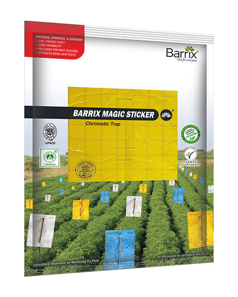 Barrix Magic Sticker Chromatic Trap Yellow/White/Blue Sheets 3 in 1 DoubleSided Sticky for Pest Control