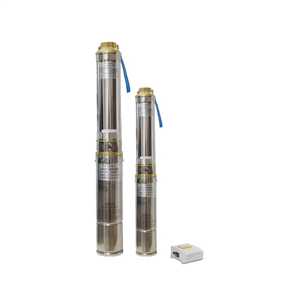 MAC Stainless Steel Deep Well Pump QJD2-50 0.55kw 0.75hp Brass outlet - Image 2
