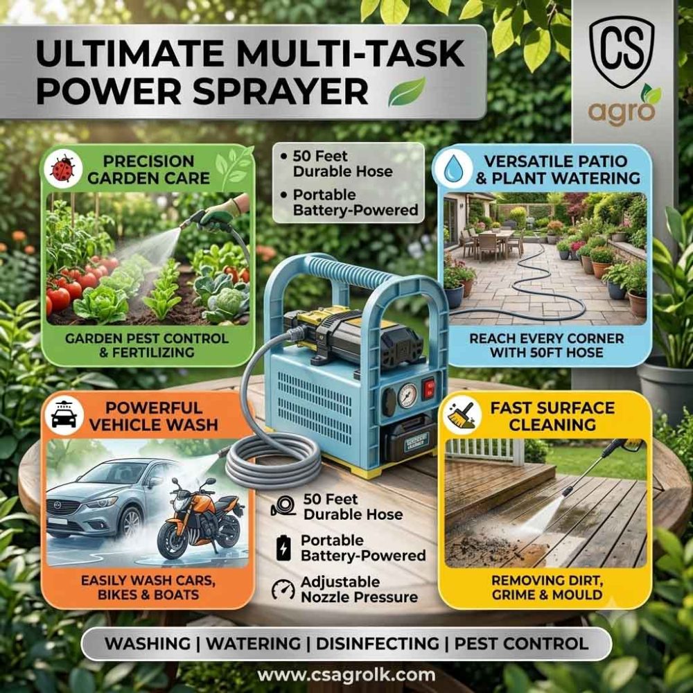 Hand Power Sprayer with 15m Rubber Hose