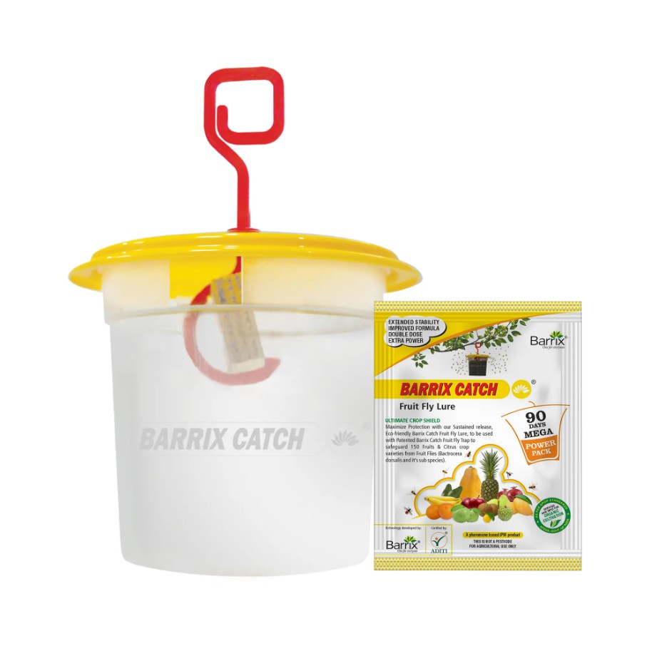 Barrix Catch Fruit Fly Trap Set පළතුරු මැසි කූඩුව