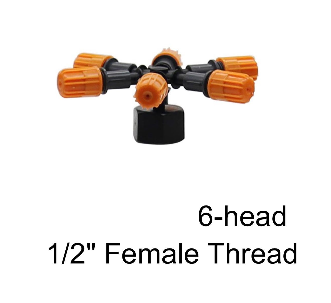 6 Head 1/2inch Female Thread Nozzel Mister - Image 2