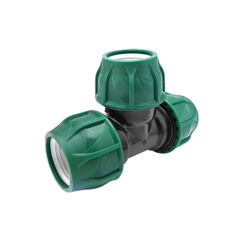 Compression Equal Tee 50mm Pipe HDPE Fittings