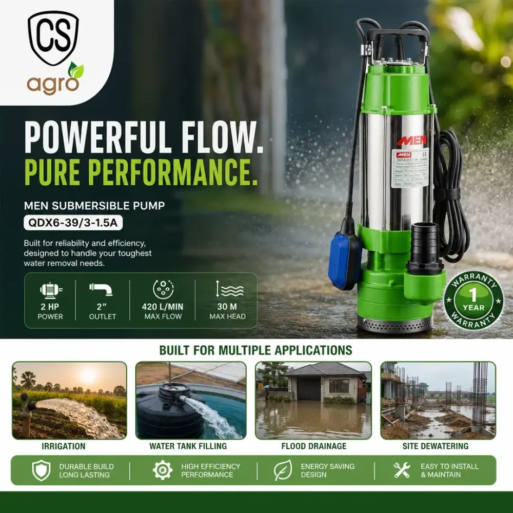 MEN QDX6-39/3-1.5A 2HP 2inch Submersible Pump Clean Type