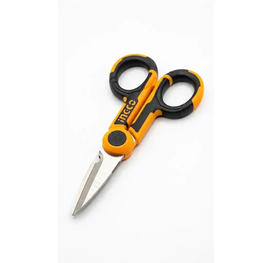INGCO Electrician's Scissors 145mm (5.5") HES02855 - Heavy Duty Stainless Steel Wire Cutter - Image 2