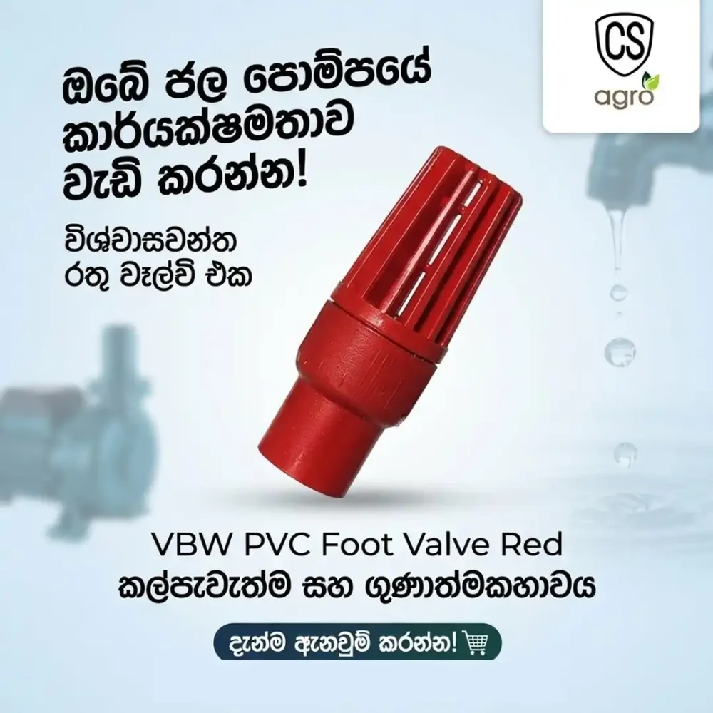 VBW PVC Foot Valve Red | 1 Inch & 1.5 Inch (50mm) Water Pump Foot Valve