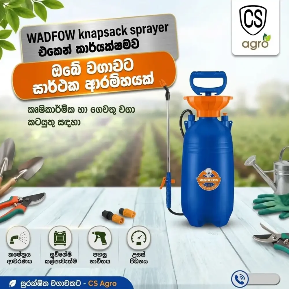 WADFOW 8L Pressure Sprayer | Heavy Duty Manual Agricultural & Garden Water Sprayer Pump