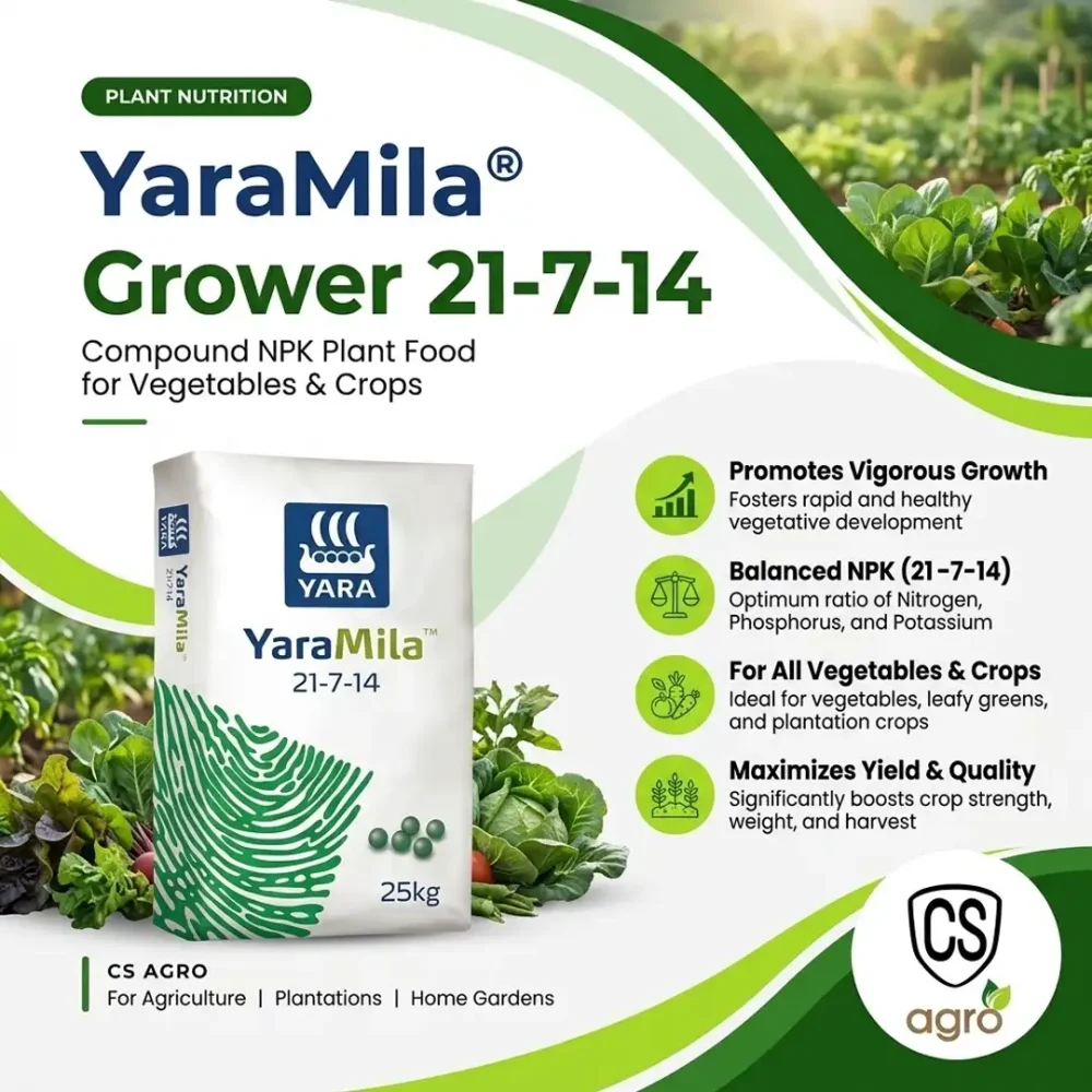 YaraMila Grower 21-7-14 Fertilizer (25Kg) - Compound NPK Plant Food for Vegetables & Crops