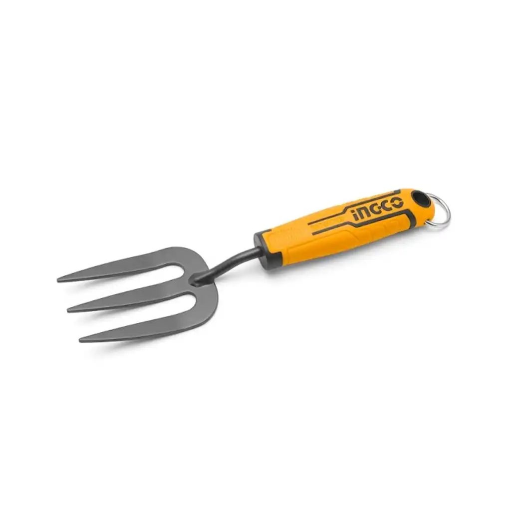 Ingco Hand Garden Fork 3-Tine Cultivator | Premium Gardening Tool for Soil & Weeding - Image 2