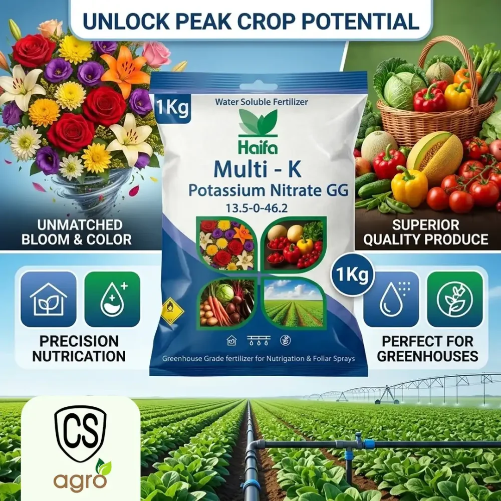 Haifa Multi-K Potassium Nitrate (13.5-0-46.2) Water Soluble Fertilizer - 1Kg