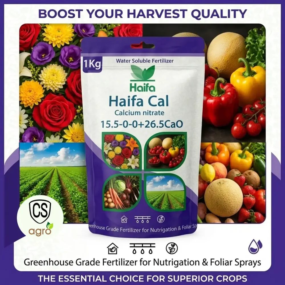 Haifa Cal Calcium Nitrate 15.5-0-0+26.5CaO Water Soluble Fertilizer 1Kg
